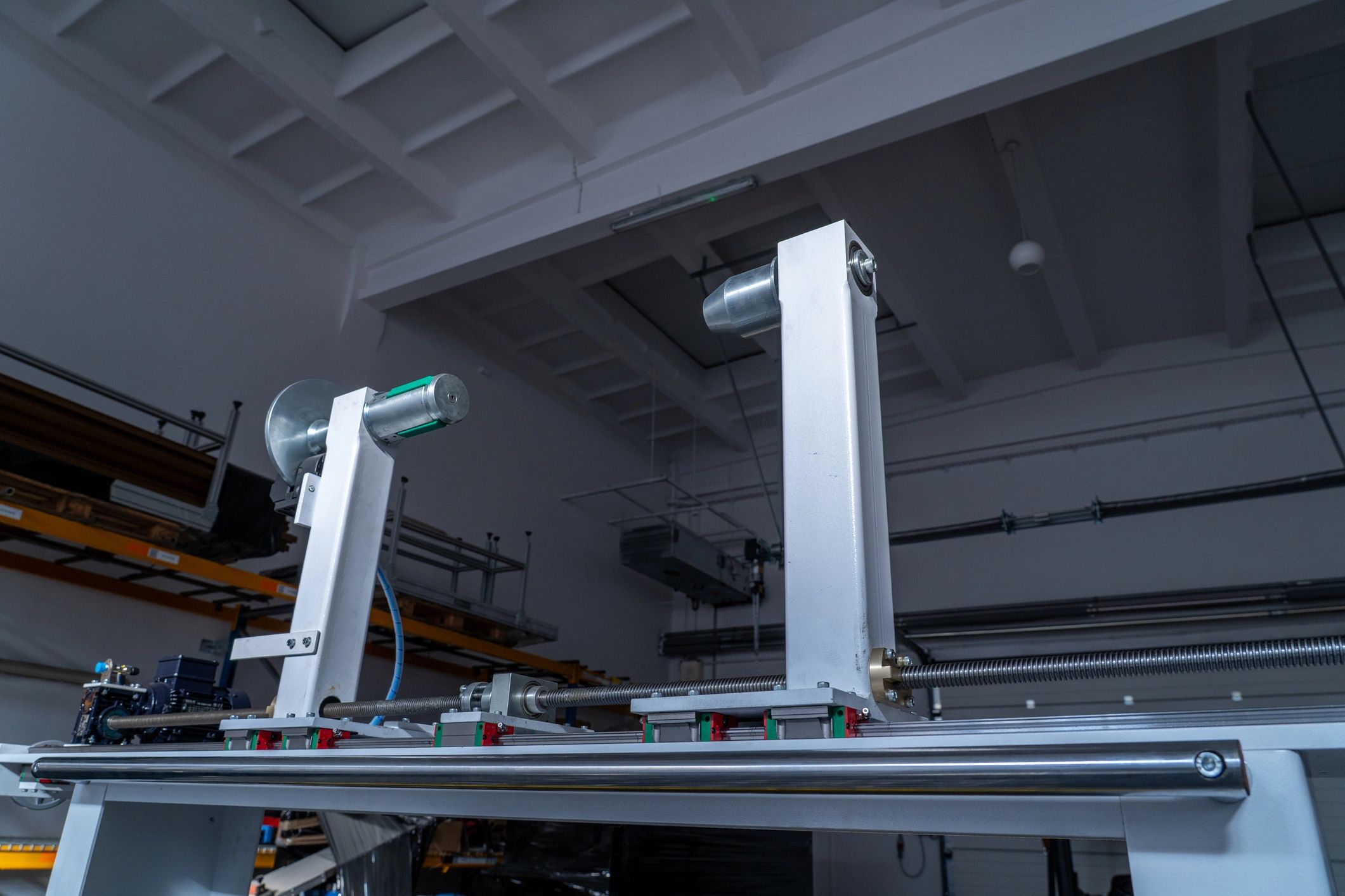 Industrial precision positioning system in a modern factory